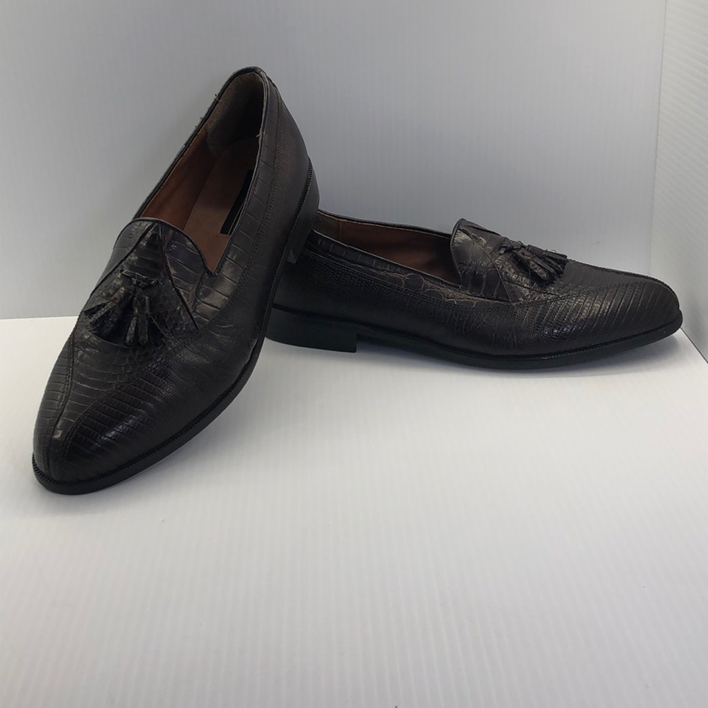 Stacy Adams Genuine Snake Skin Loafers (Sz 12)